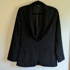 Norma Kamali Single-Breasted Black Blazer